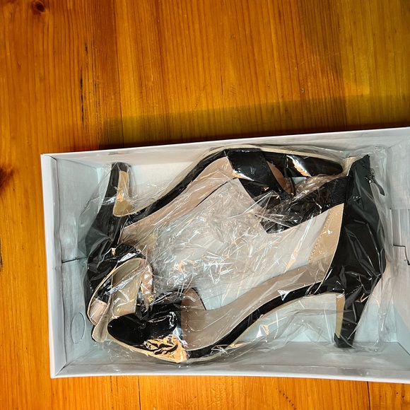 Women’s Black Suede Strappy Heels - Picture 2 of 7